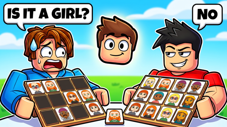 Guess The Person boards with several faces already flipped after a girl question